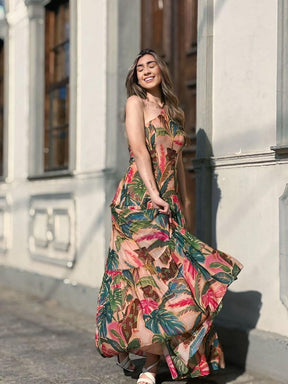 Vestido Longo Piscina Tropica