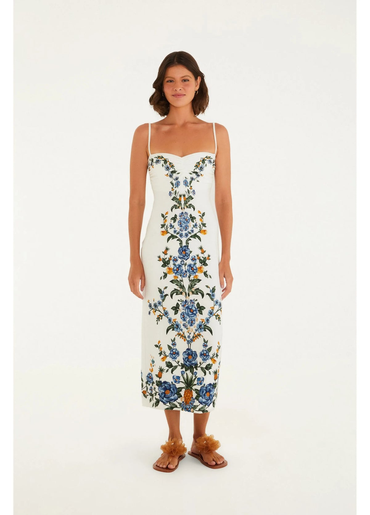 Vestido Midi Estampado Floral Penélope