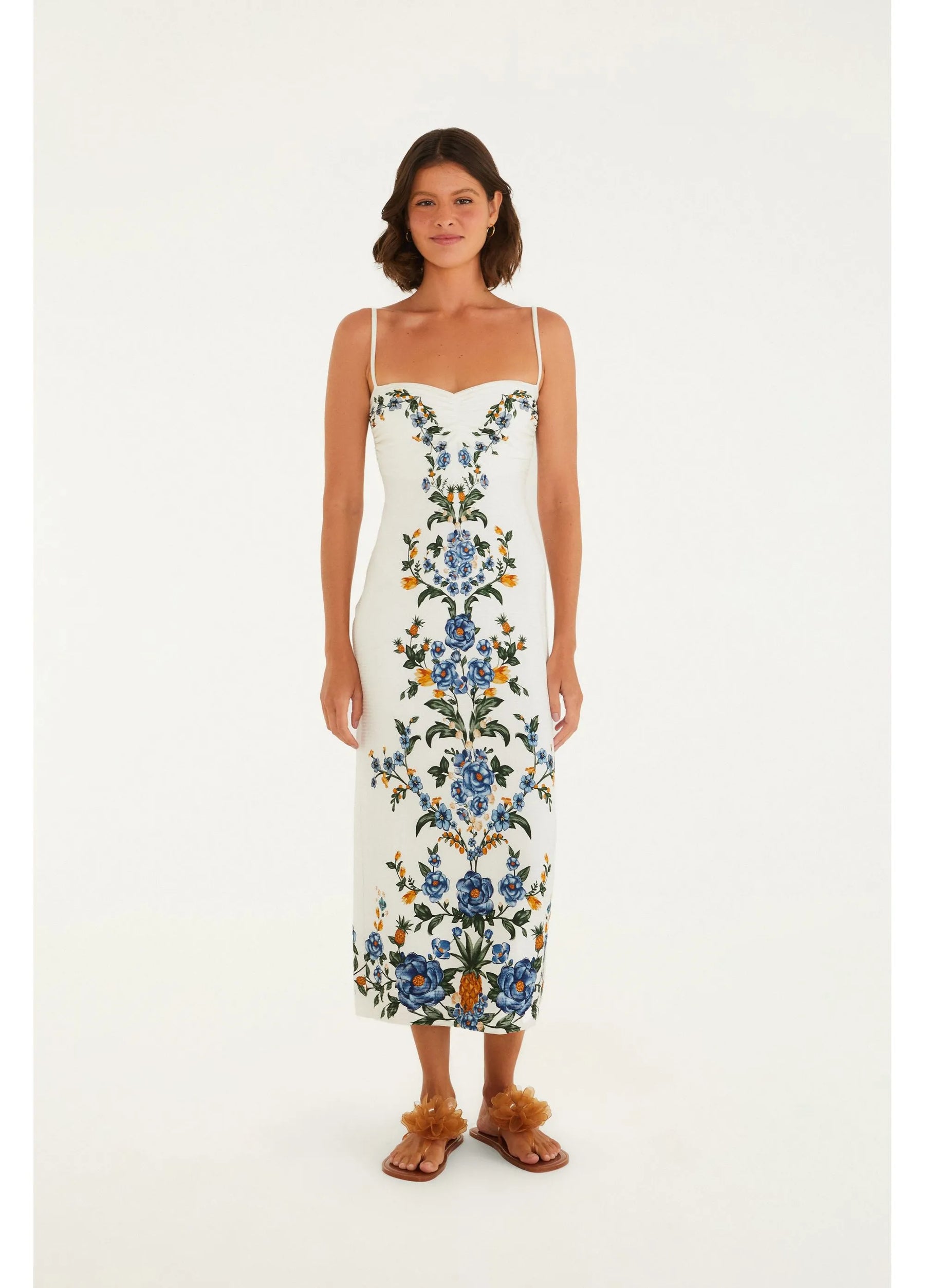 Vestido Midi Estampado Floral Penélope