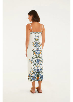 Vestido Midi Estampado Floral Penélope