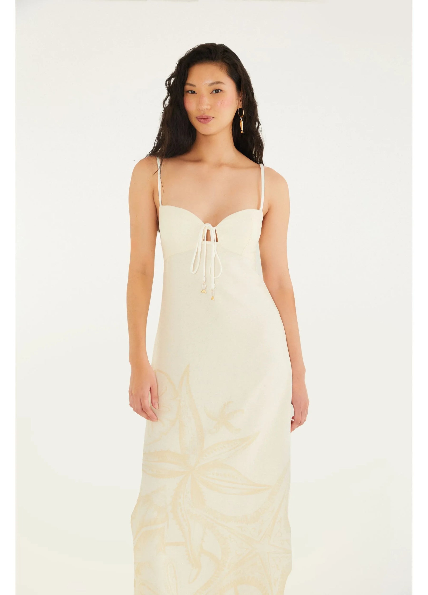 Vestido Longo Estampado Mar De Estrelas