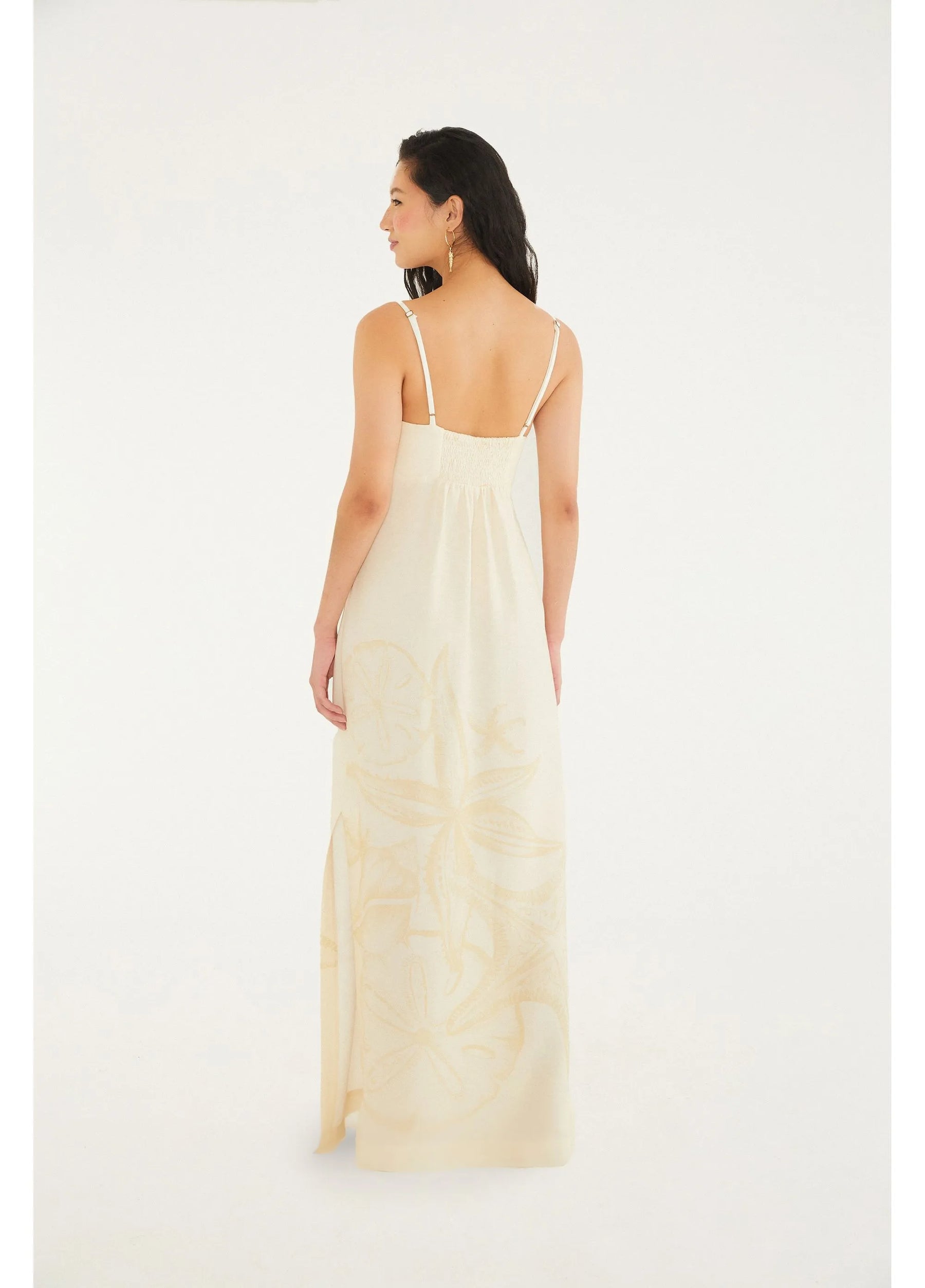 Vestido Longo Estampado Mar De Estrelas