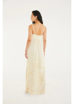 Vestido Longo Estampado Mar De Estrelas